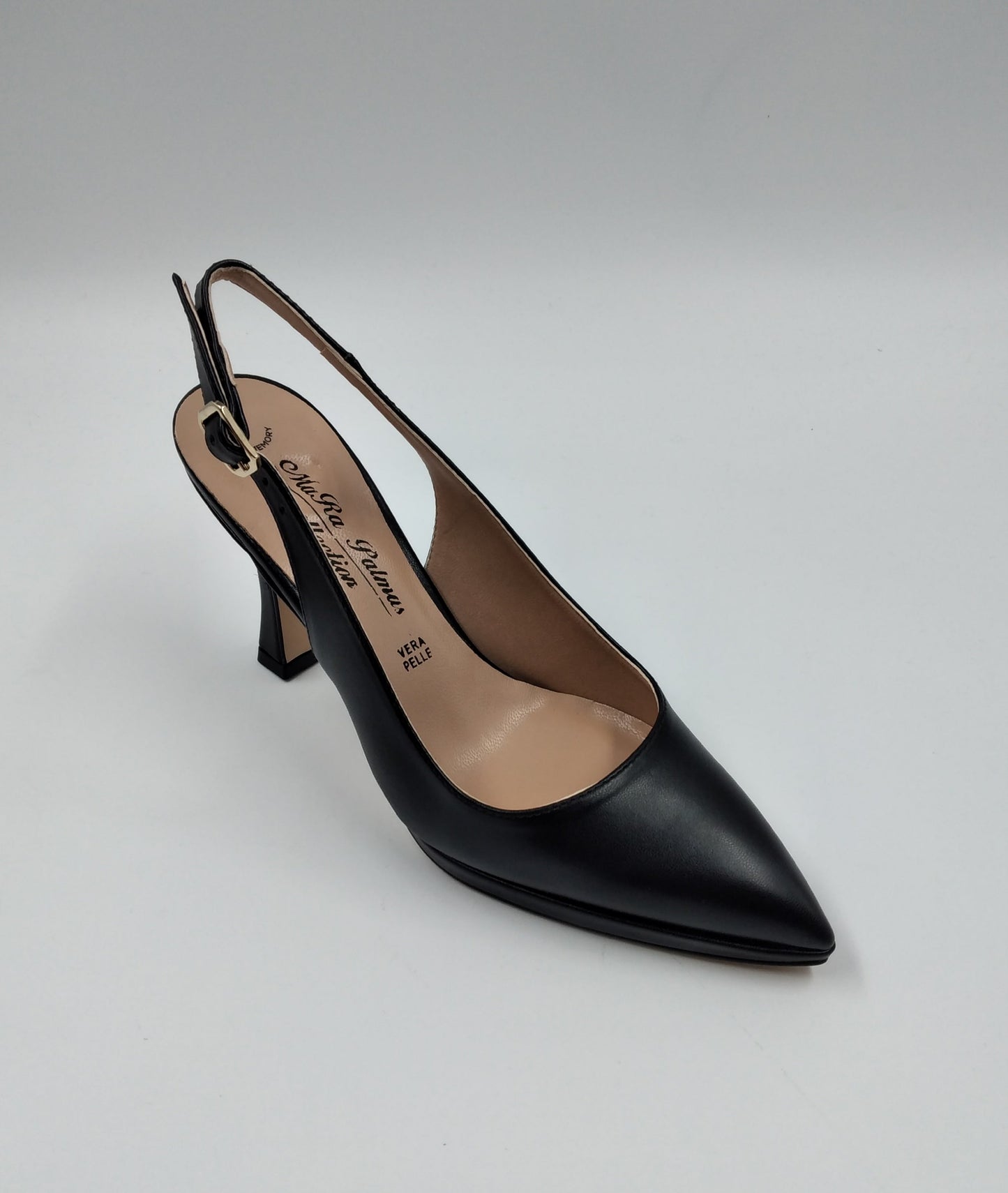 DECOLLETE' MARA PALMAS SLINGBACK NERO PLATEAU
