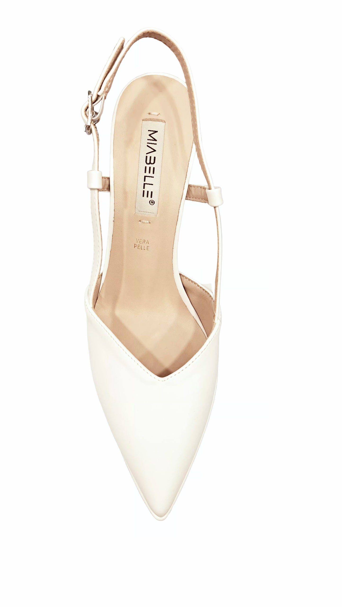 DECOLLETE' MIABELLE SLINGBACK PLATEAU BIANCO