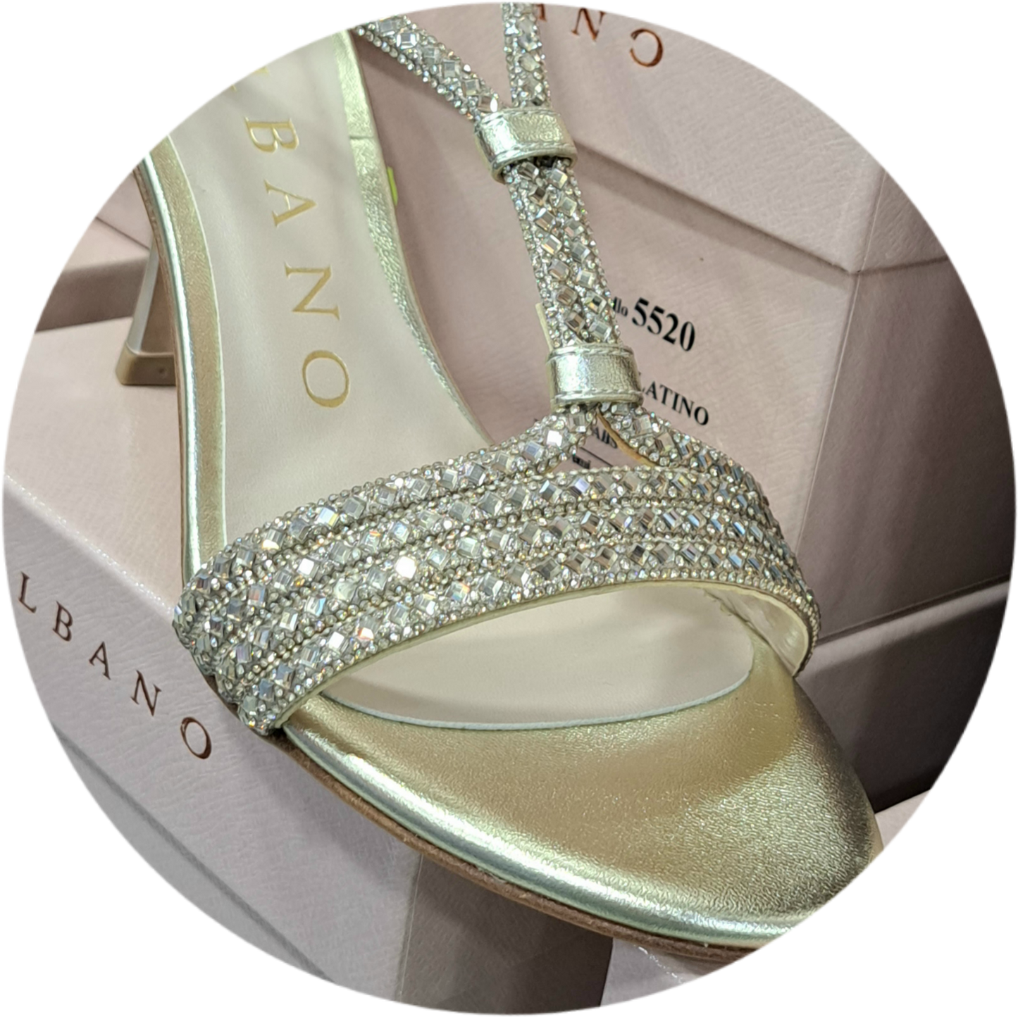 SANDALI GLITTER ALBANO PLATINO