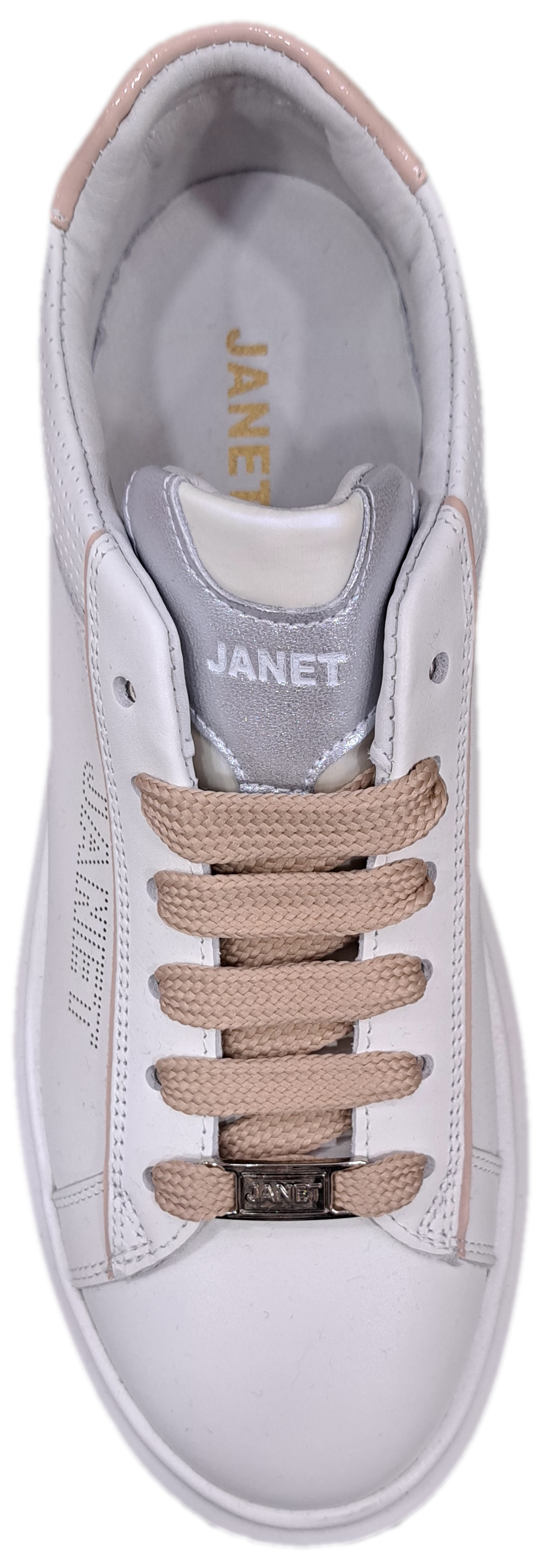 SNEAKERS PELLE JANET&JANET BIANCO ROSA