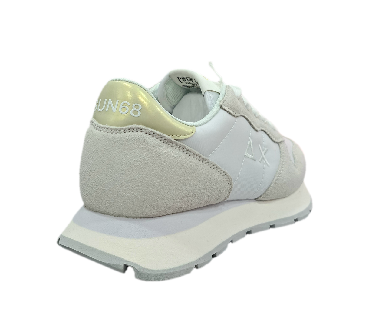 SNEAKERS ALLY GOLD SILVER SUN68 BIANCO