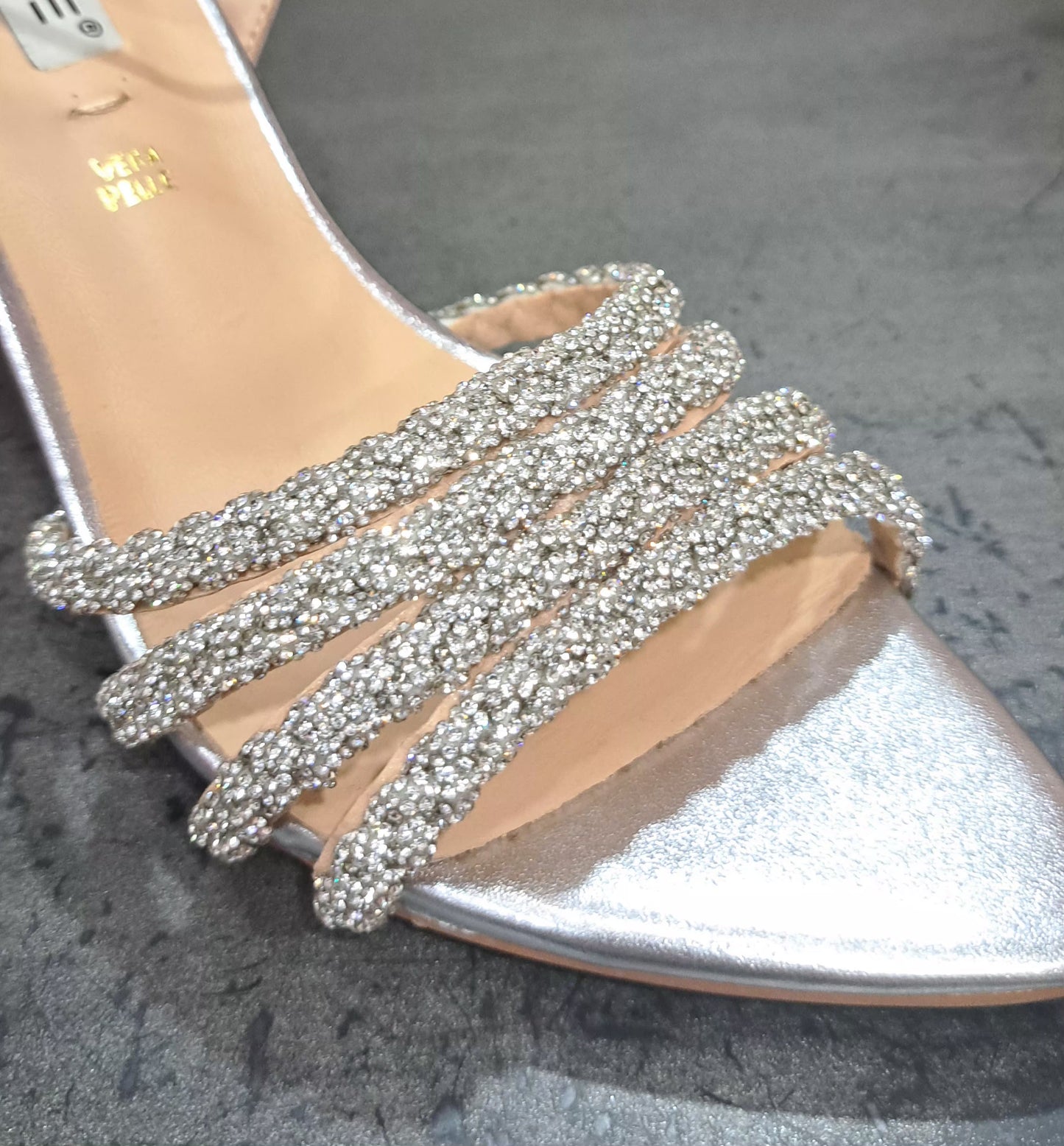 SANDALI TRECCE MIABELLE ARGENTO