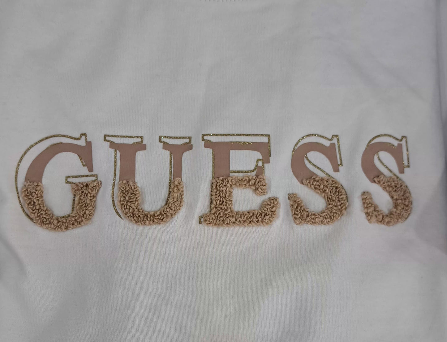 MAGLIETTE GUESS LOGO MAXI CREMA