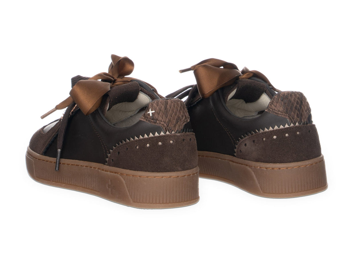 SNEAKERS PELLE GIO+ MARRONE E NERA CHARMS