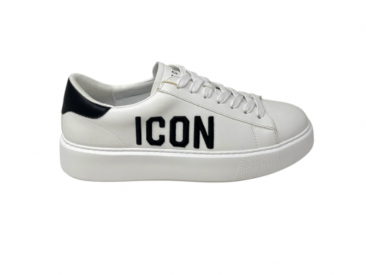 SNEAKERS LOGO NERO ICON WHITE