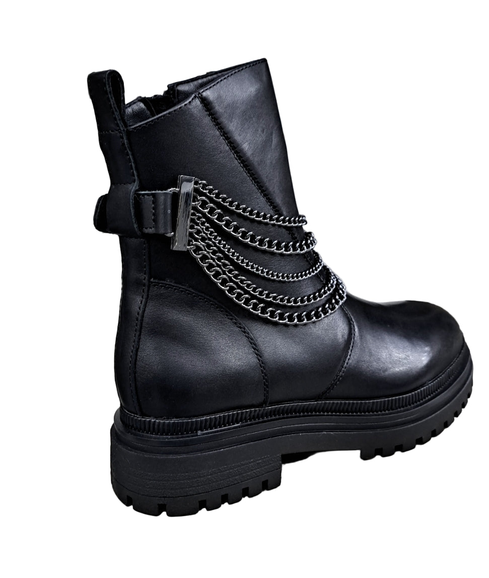 TRONCHETTI PELLE CATENE APEPAZZA NERO