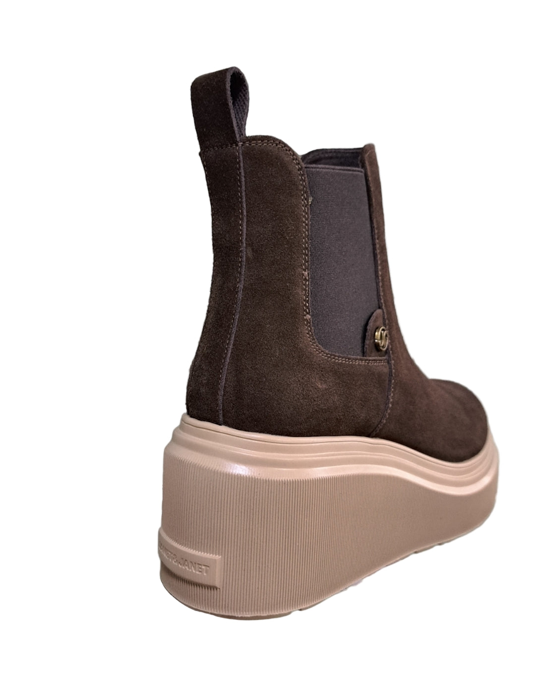 TRONCHETTI PELLE SCAMOSCIATA JANET&JANET MARRONE