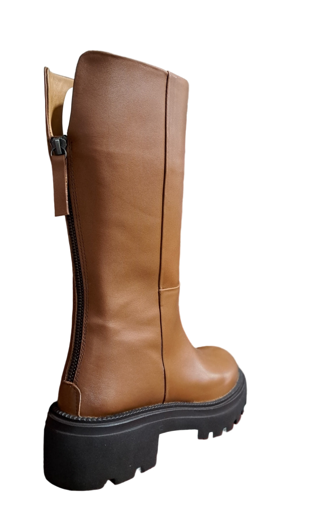 STIVALI PELLE ALBANO NOCCIOLA ZIP