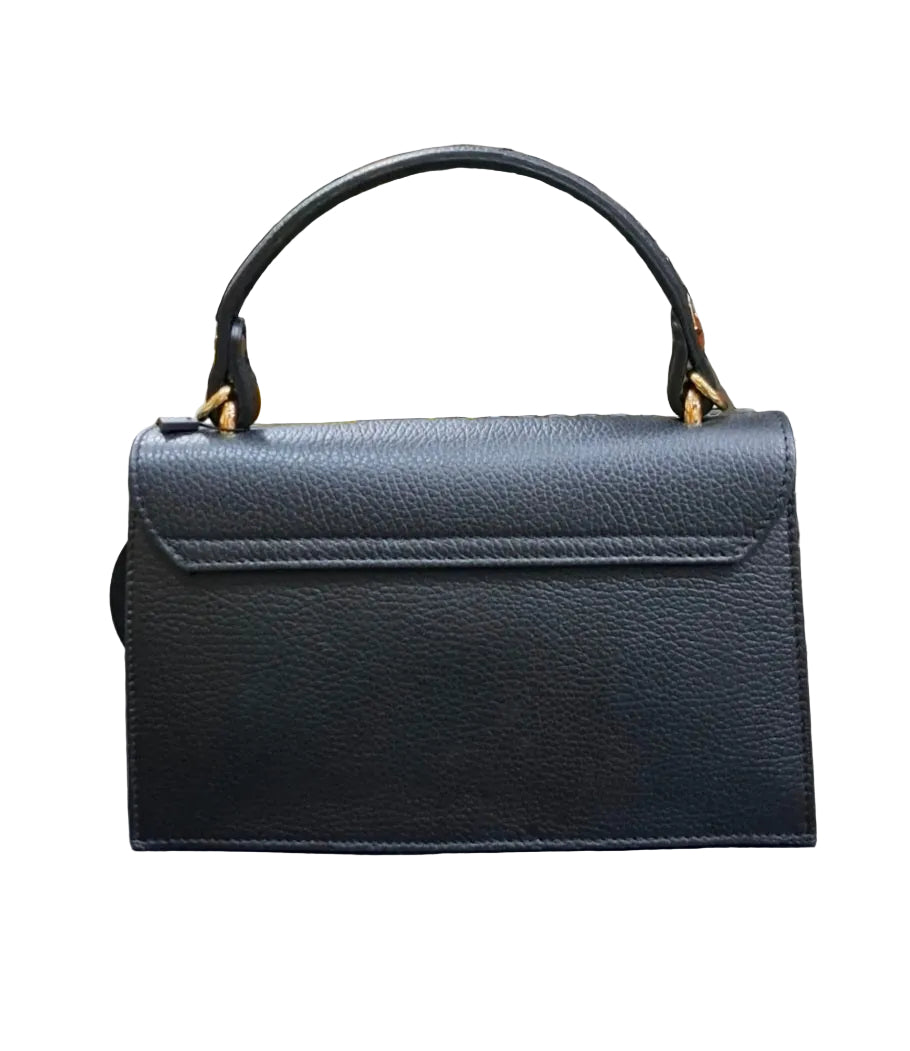 BORSE A MANO STAR LUX TRACOLLE PELLE NERA M*BRC BY BRACCIALINI STELLA ORO PICCOLA