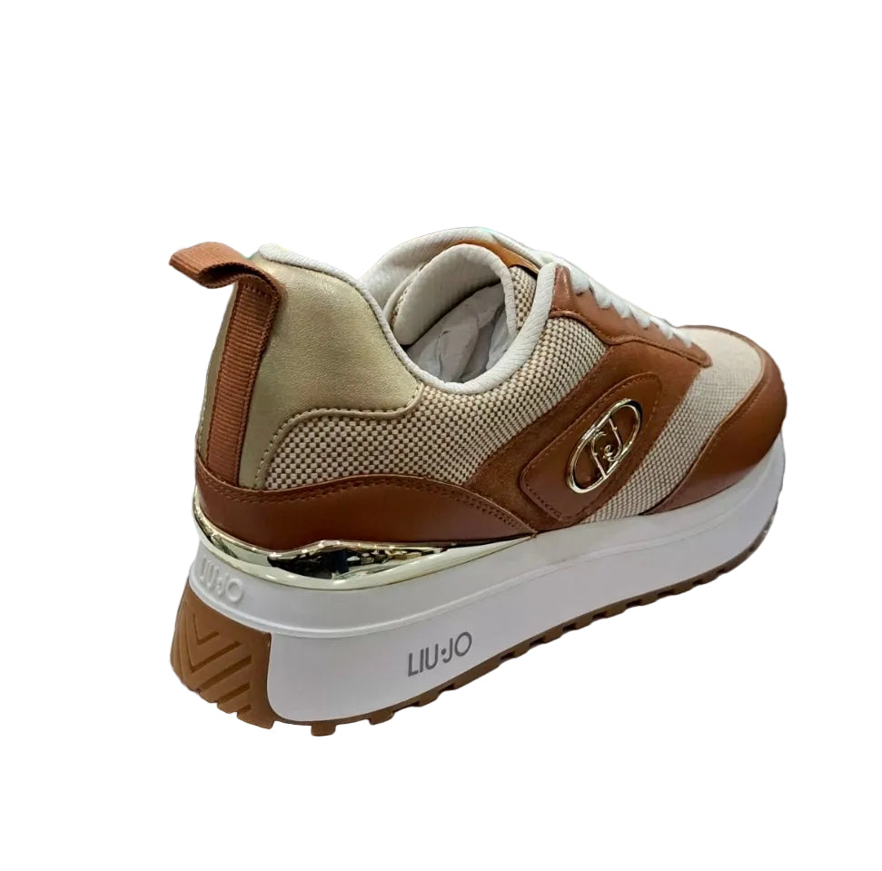 SNEAKERS PELLE E TESSUTO LIU JO CUOIO