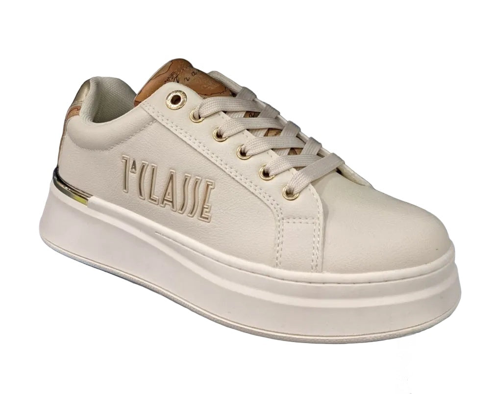 SNEAKERS LOGO LETTERING ALVIERO MARTINI BEIGE CHIARO