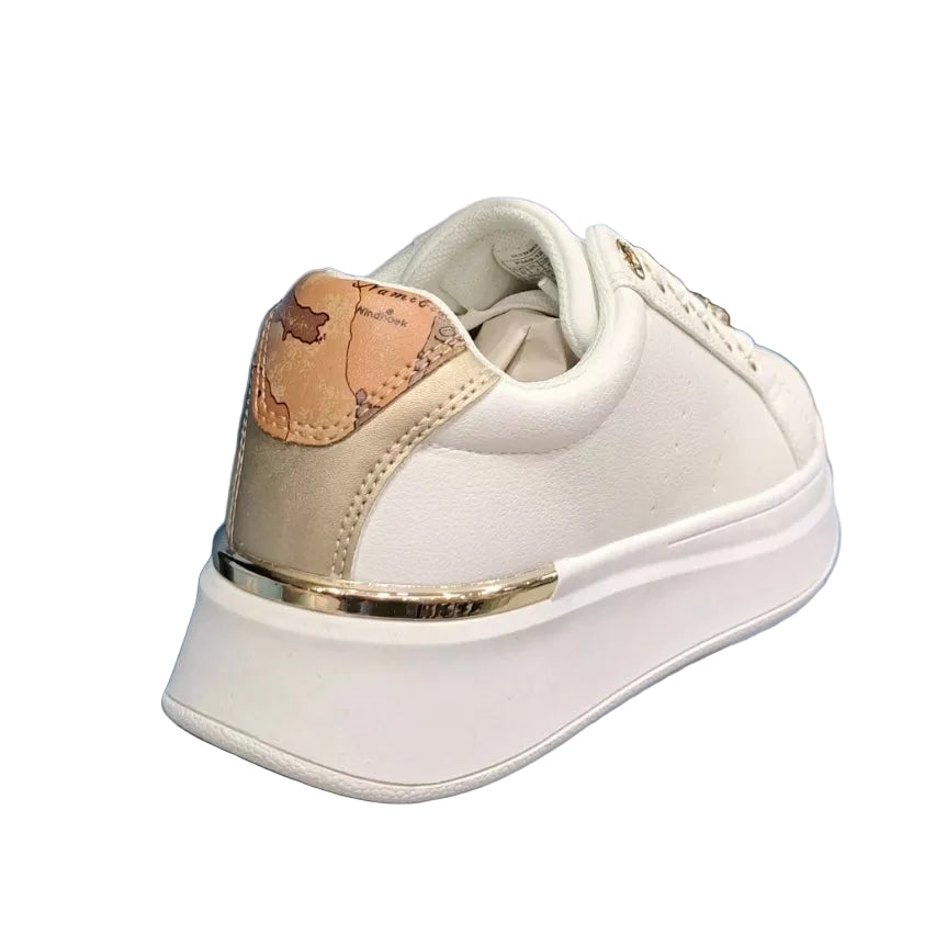 SNEAKERS STRASS GRAPPOLO DECORATIVI ALVIERO MARTINI WHITE