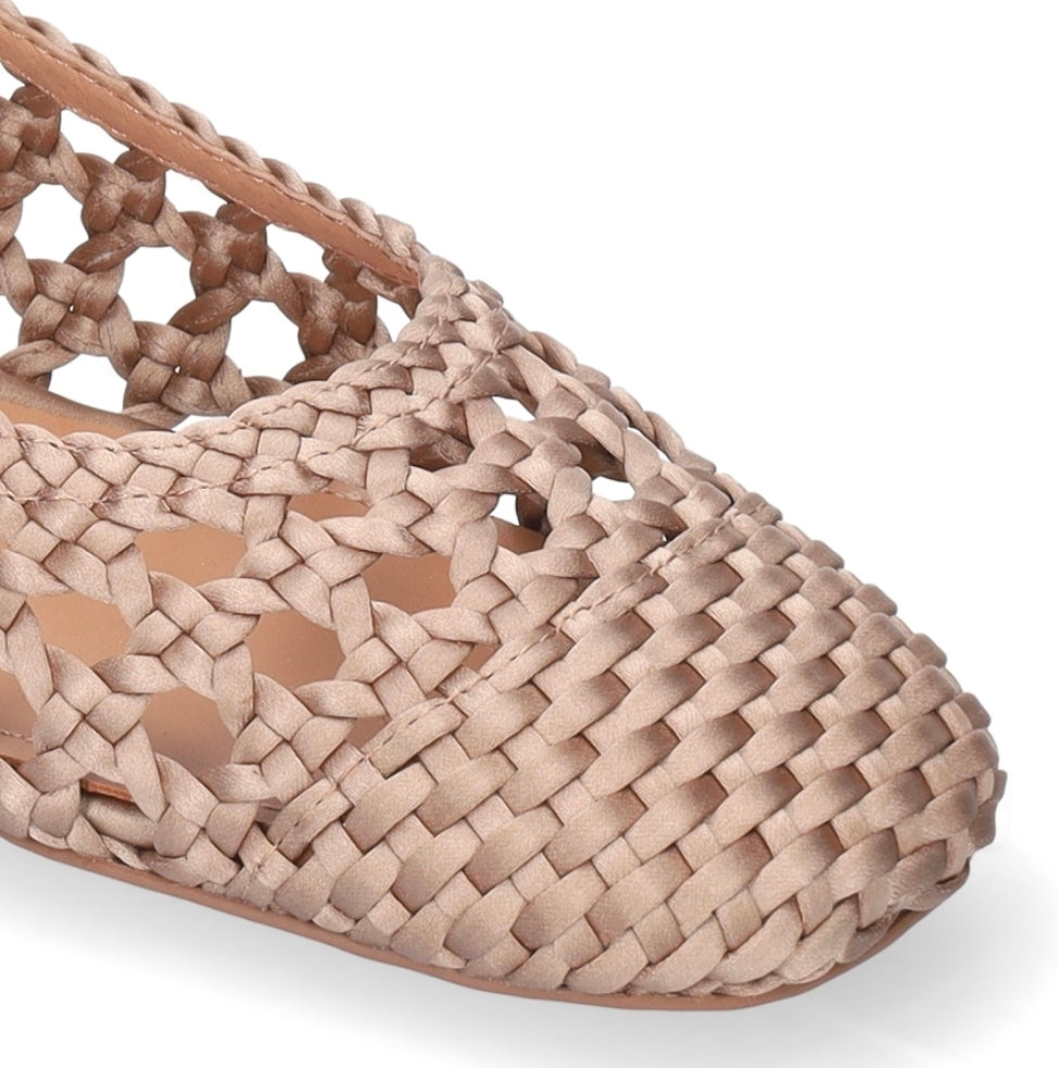 DECOLLETE' KOU PUMP BIBI LOU RICAMO RASO NUDE