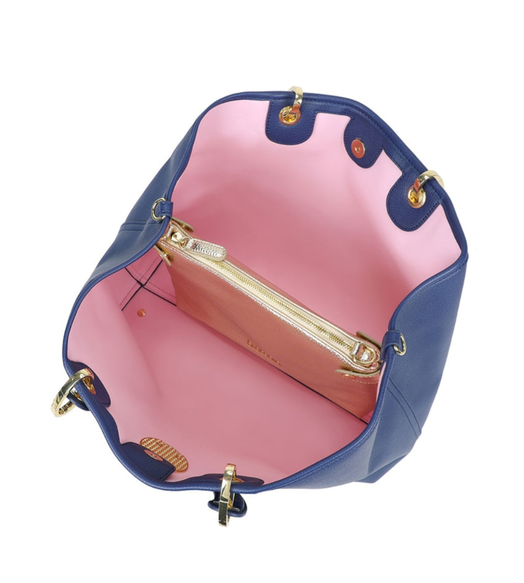 BORSE A MANO BETH JEWELS BRACCIALINI COCCINELLA STRASS BLU GRANDE