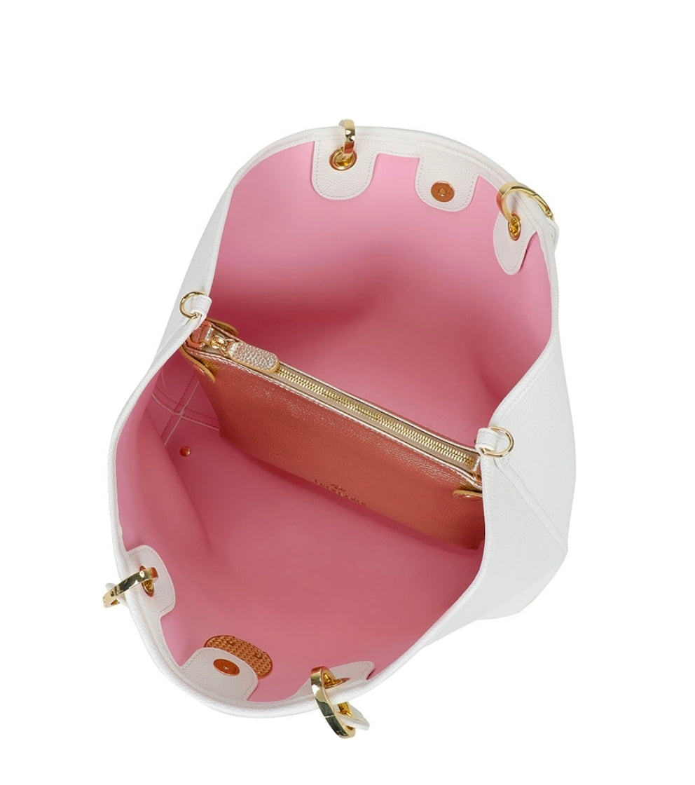 BORSE A MANO BETH JEWELS BRACCIALINI COCCINELLA STRASS WHITE GRANDE