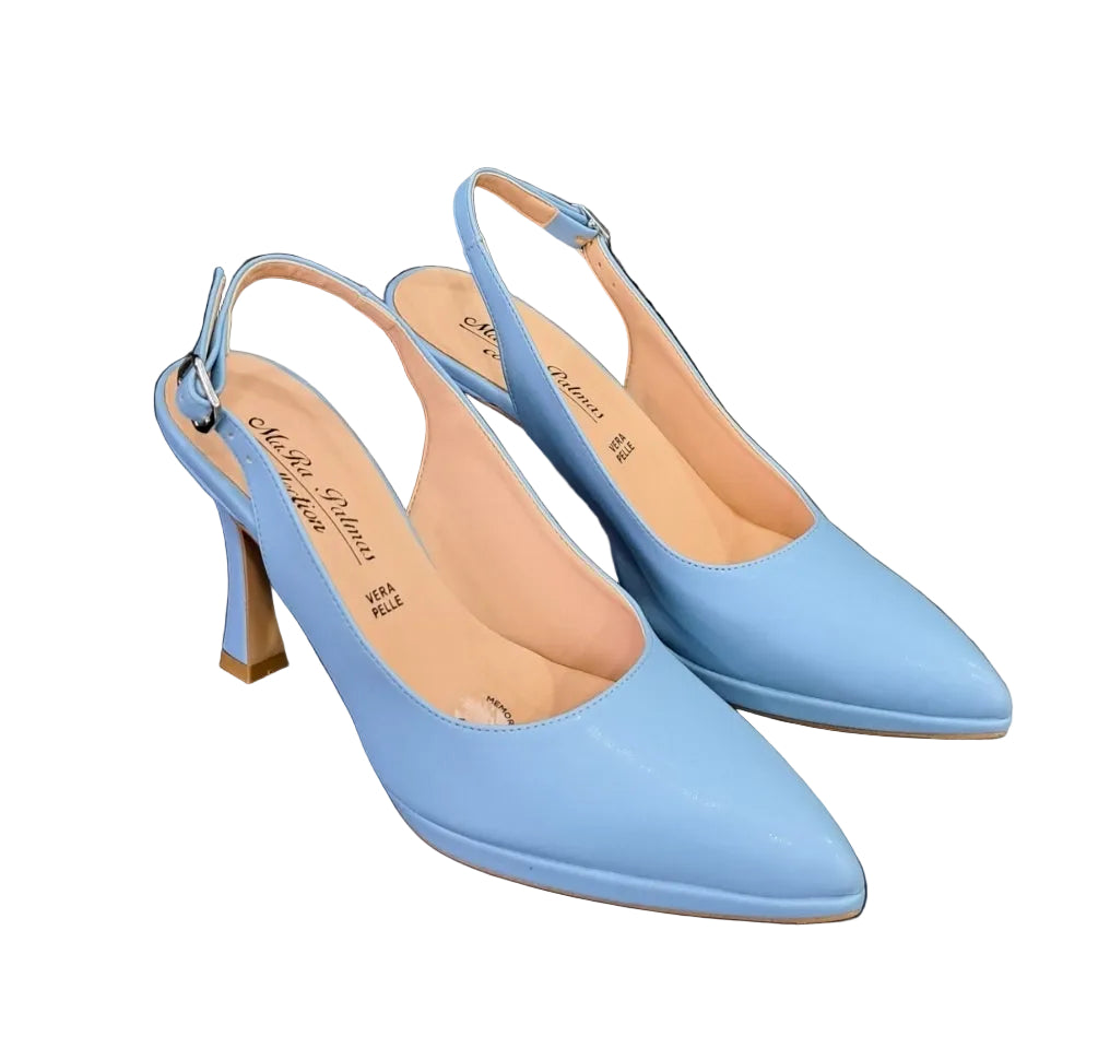 DECOLLETE' MARA PALMAS SLINGBACK PLATEAU CELESTE