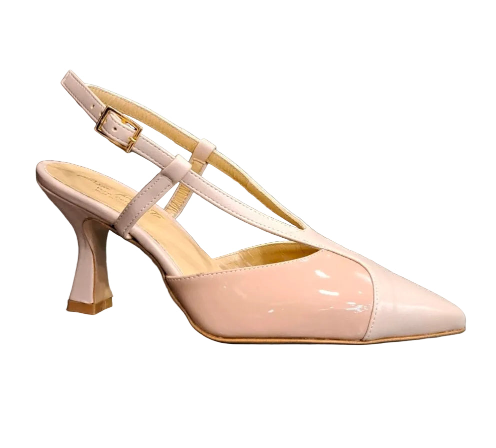 DECOLLETE' SLINGBACK BICOLOR NUDE