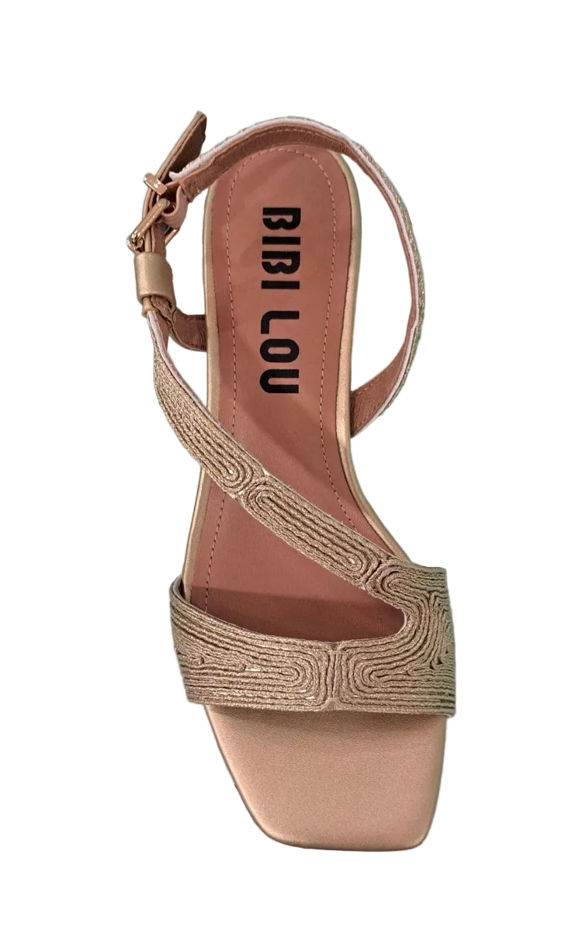 SANDALI LIPE TESSUTO INTRECCIATO BIBI LOU GOLD