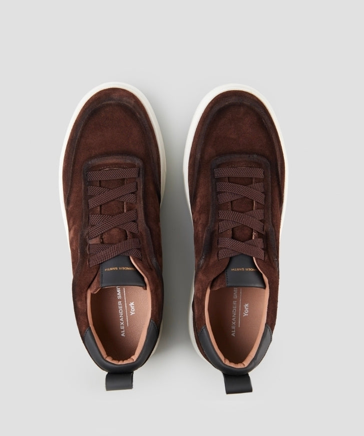SNEAKERS YORK MAN PELLE SCAMOSCIATA ALEXANDER SMITH BROWN