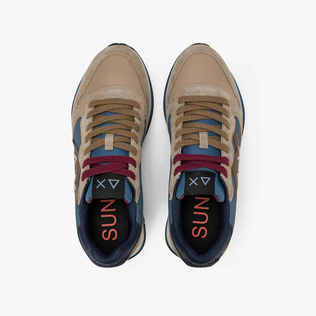 SNEAKERS JAKI BICOLOR SUN68 BEIGE SCURO