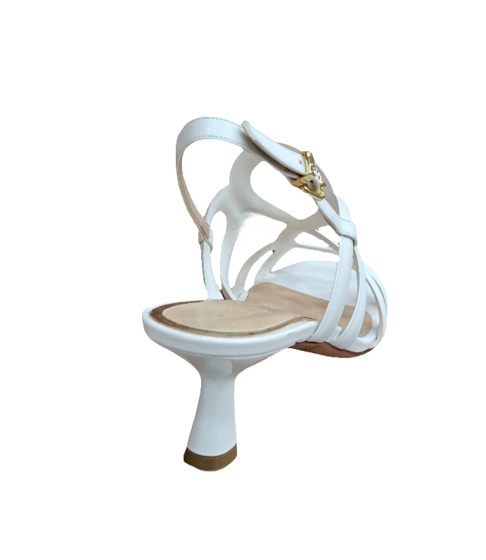 SANDALI BIANCHI DISEGNO CIRCOLARE ALBANO