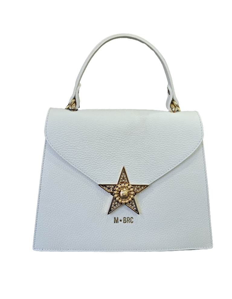 BORSE A MANO STAR LUX PELLE BIANCA M*BRC BY MASSIMO BRACCIALINI