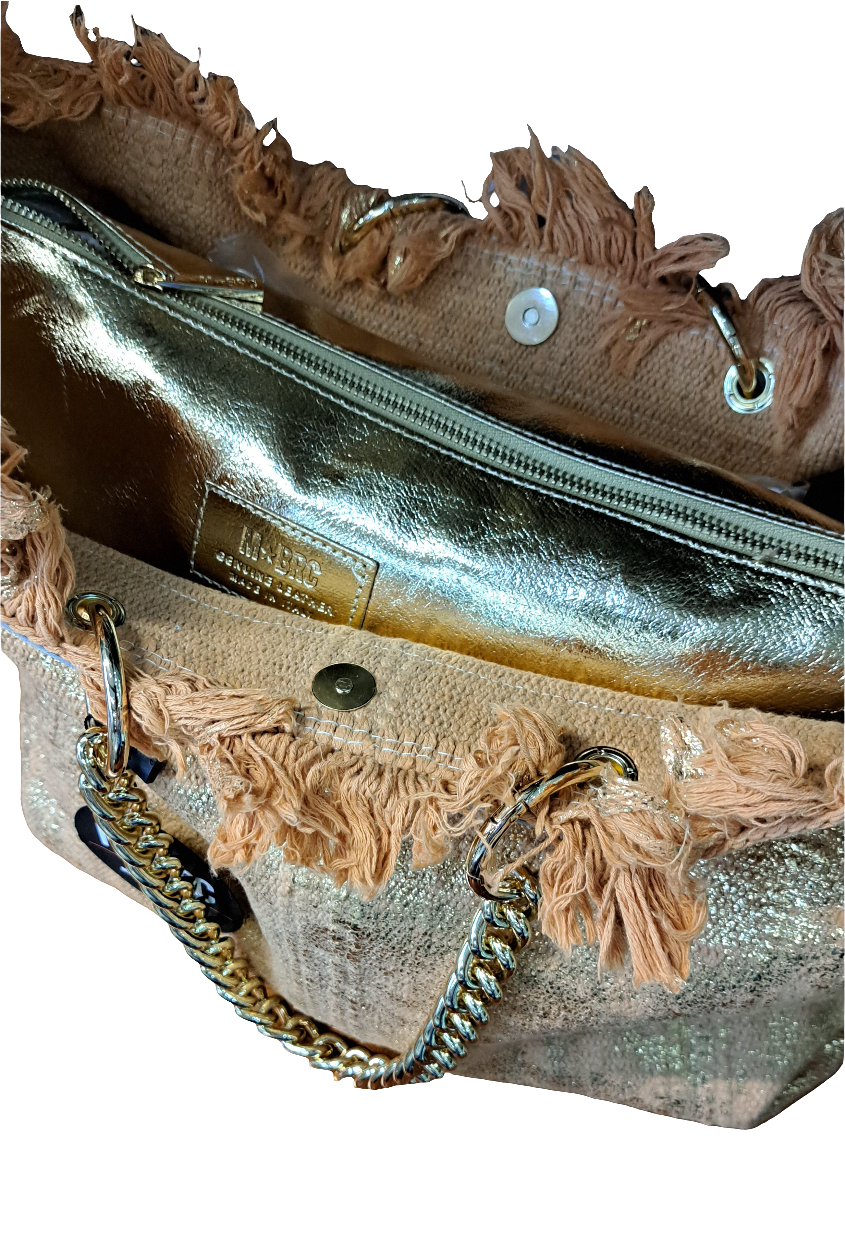 BORSE A SPALLA BIKINI TESSUTO M*BRC BY MASSIMO BRACCIALINI ALBICOCCA