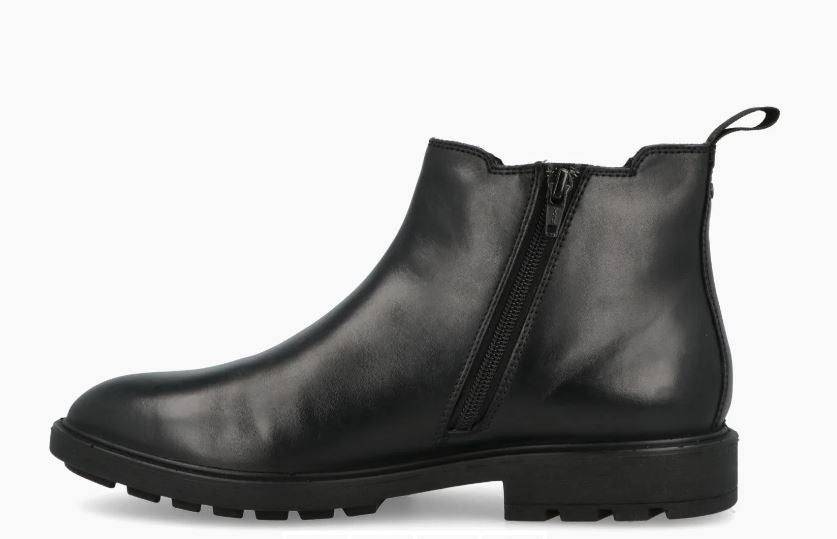 STIVALETTI CHELSEA IMPRONTE PELLE NERA