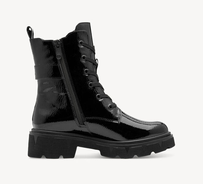 ANFIBI ELASTICO LATERALE MARCO TOZZI NERO LUCIDO