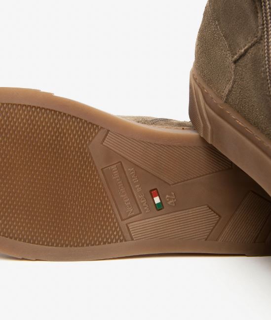 SNEAKERS ALTA SCAMOSCIATA NEROGIARDINI FANGO