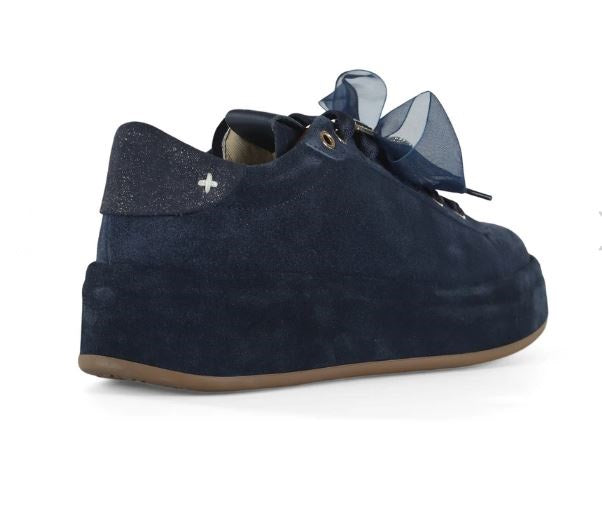 SNEAKERS PELLE SCAMOSCIATA GIO+ BLU