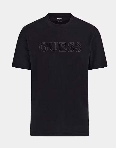 MAGLIETTE MAXI LOGO GUESS NERO