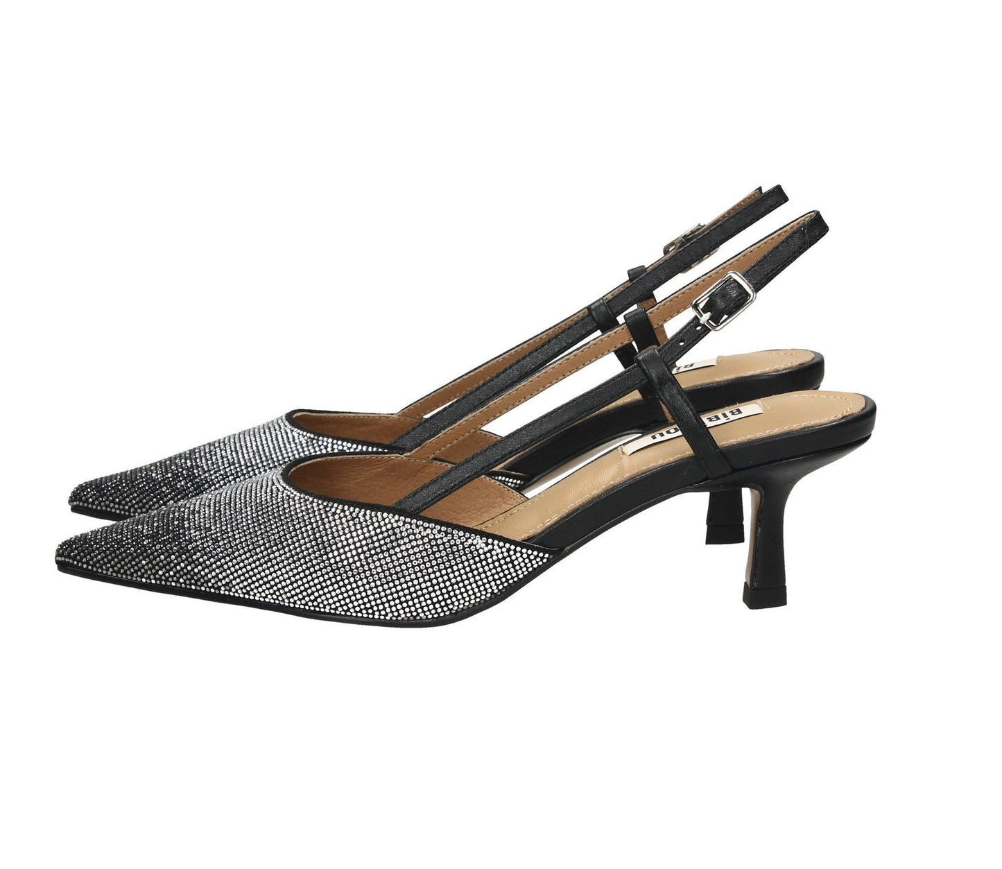 SANDALI SLING BACK BIBI LOU STRASS BLACK