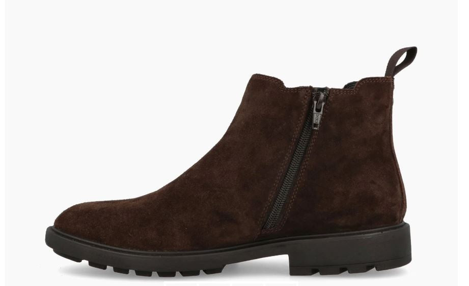 STIVALETTI CHELSEA IMPRONTE SCAMOSCIATO MARRONE