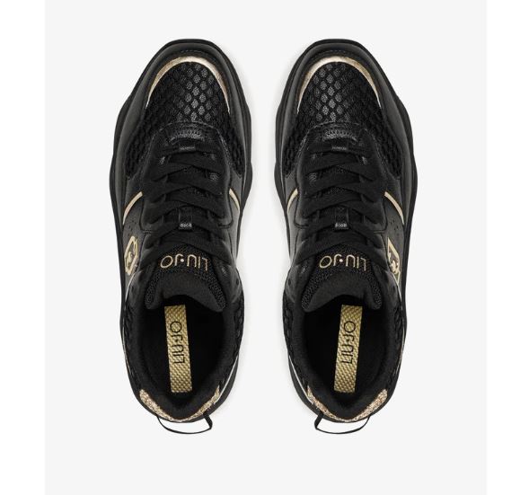 SNEAKERS CALF LIU JO CHUNCKY BLACK GOLD