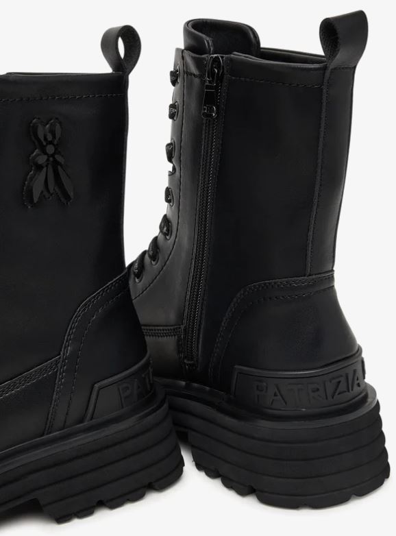 ANFIBI PELLE TOTAL BLACK PATRIZIA PEPE