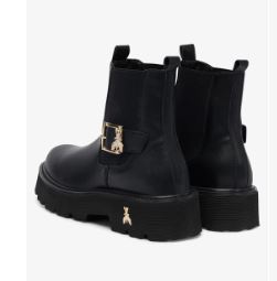 TRONCHETTI CHELSEA PELLE PATRIZIA PEPE NERO