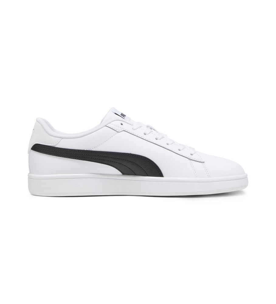 SNEAKERS PUMA SCARPE UOMO DONNA JUNIOR SMASH 3.0 BIANCO BLACK