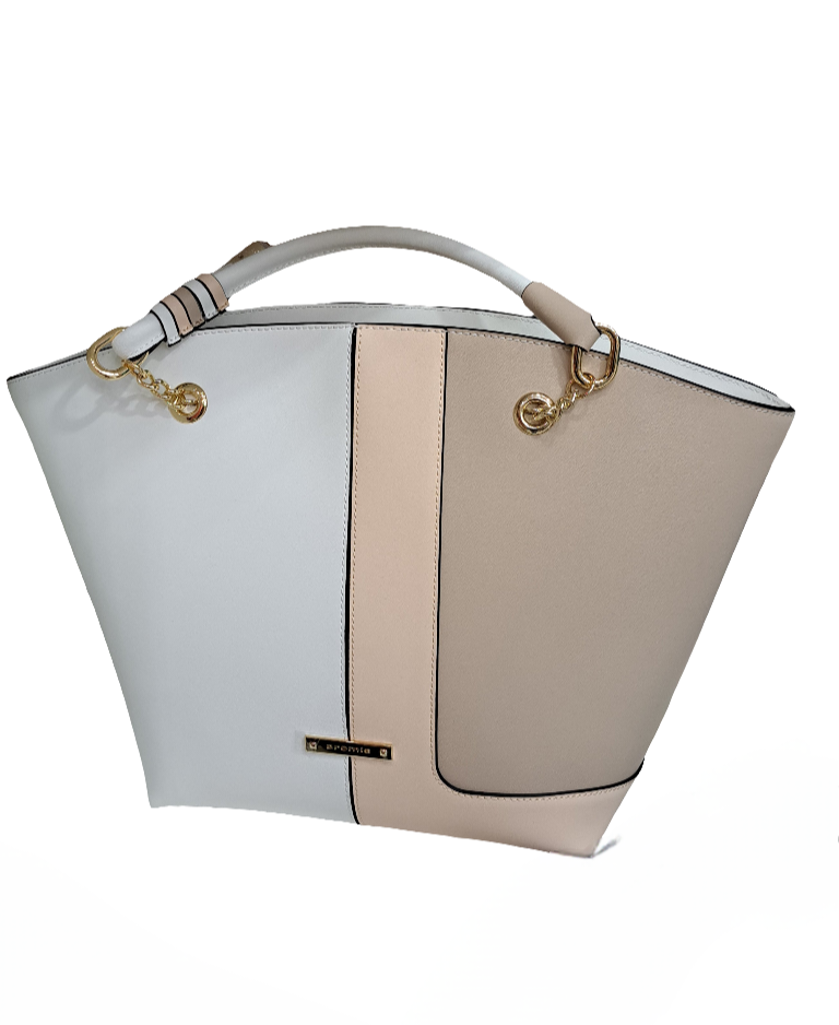 BORSE A MANO LADIE BAG VICTORIA BIANCO BEIGE