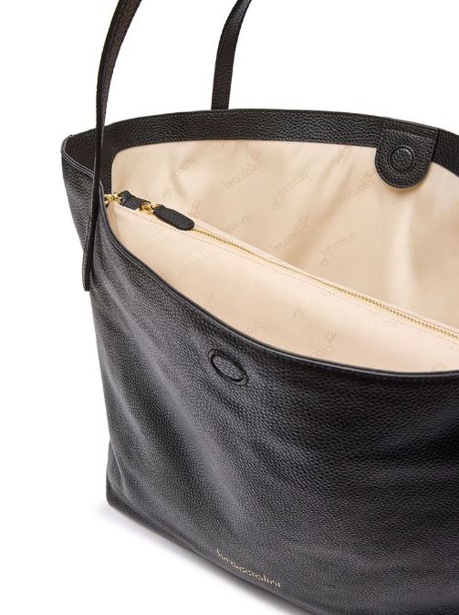 BORSE SHOPPING ARIEL PELLE BRACCIALINI NERA GRANDE