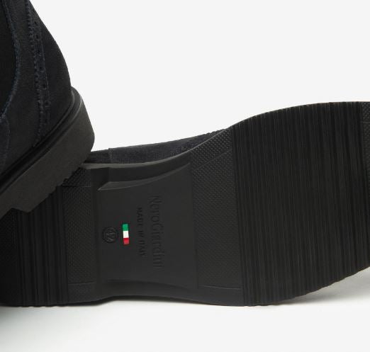 STIVALETTI CHELSEA CAMOSCIO NEROGIARDINI BLU