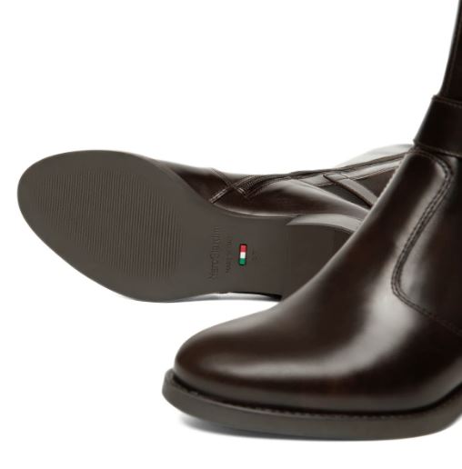 STIVALI PELLE ED ELASTICO NEROGIARDINI TESTA DI MORO