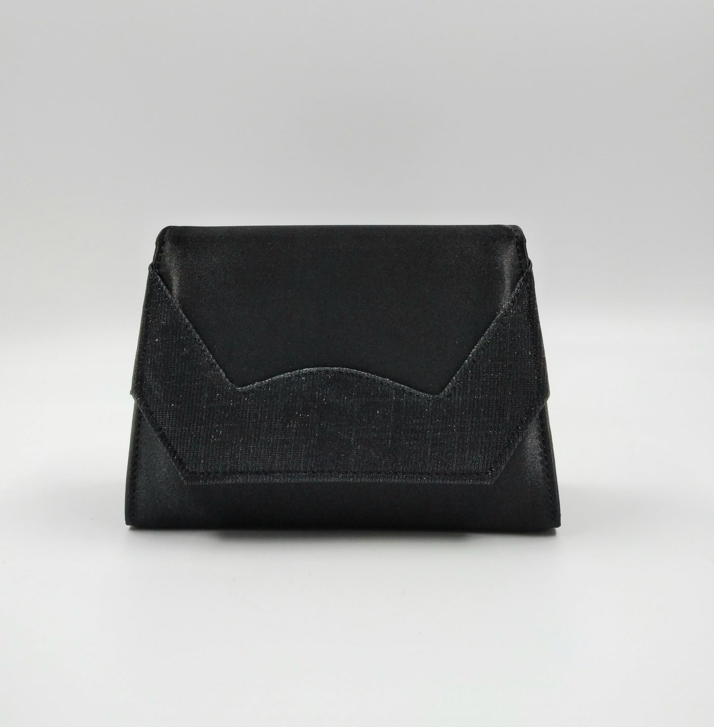 POCHETTE TESSUTO NERO DETTAGLIO LUX