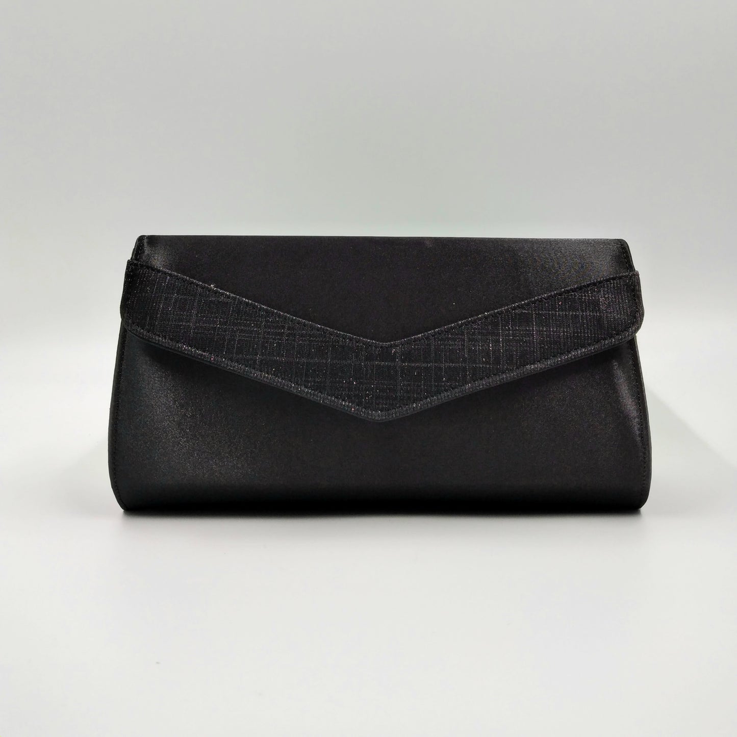 POCHETTE TESSUTO NERO DETTAGLIO LUX