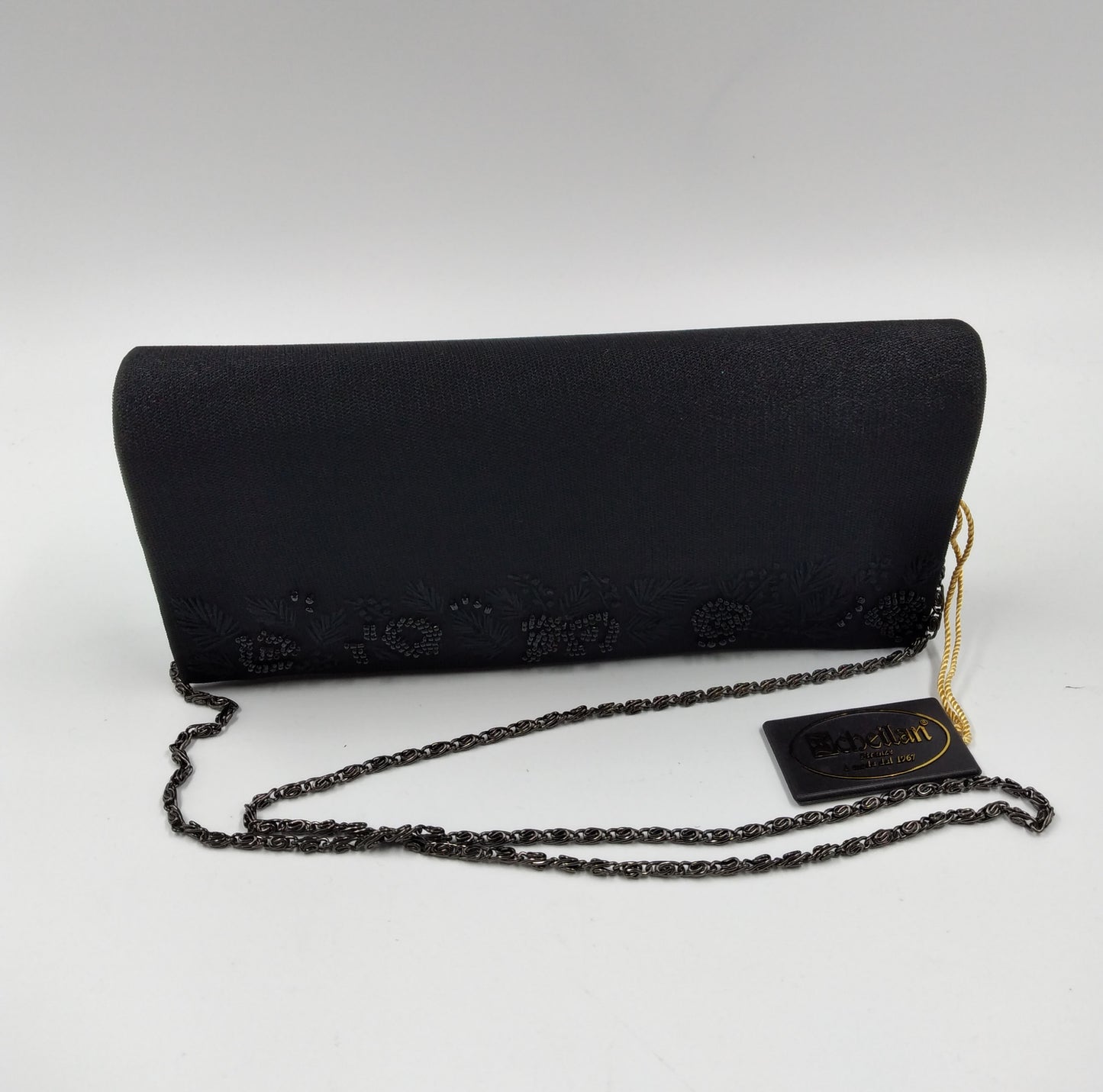 POCHETTE RASO DECORAZIONE PERLINE