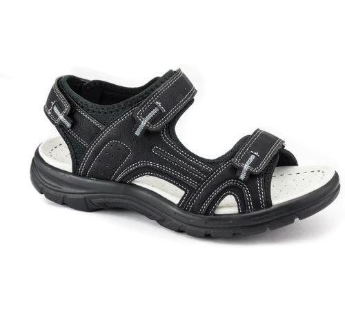 SANDALI DOPPIO STRAPPO NERO