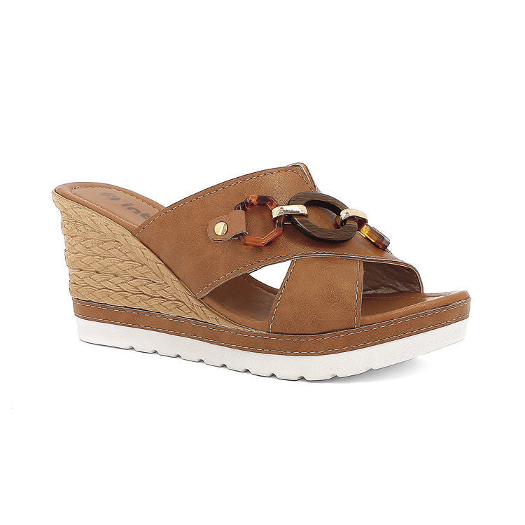 PANTOFOLE FASCE CAMEL CATENA