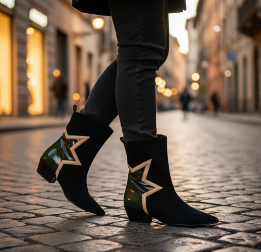 STIVALETTI TEXAN CAMOSCIO