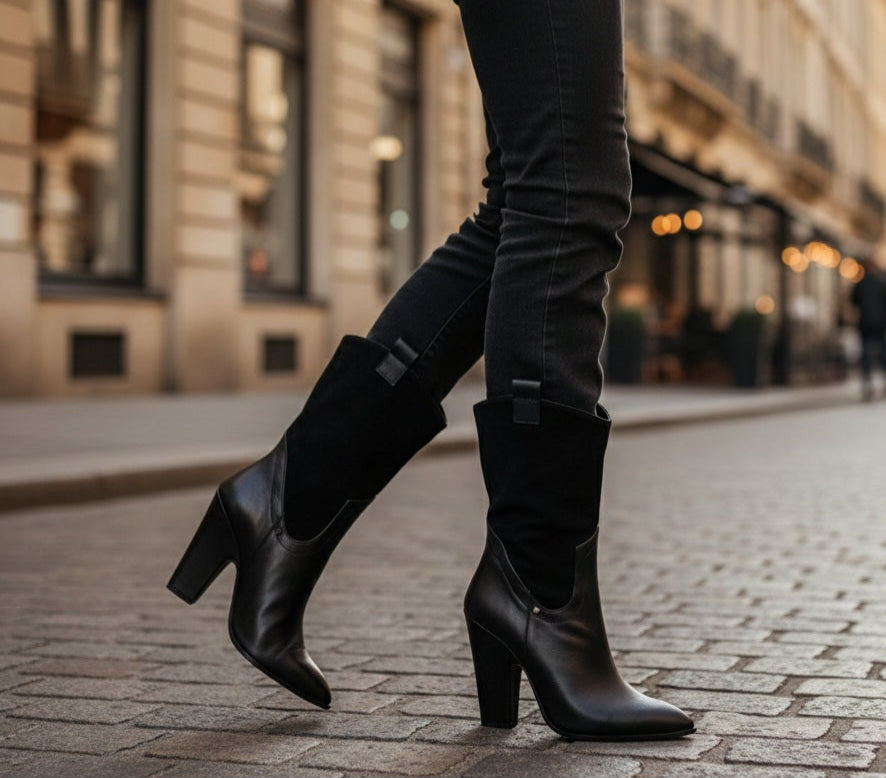 STIVALI PELLE E CAMOSCIO