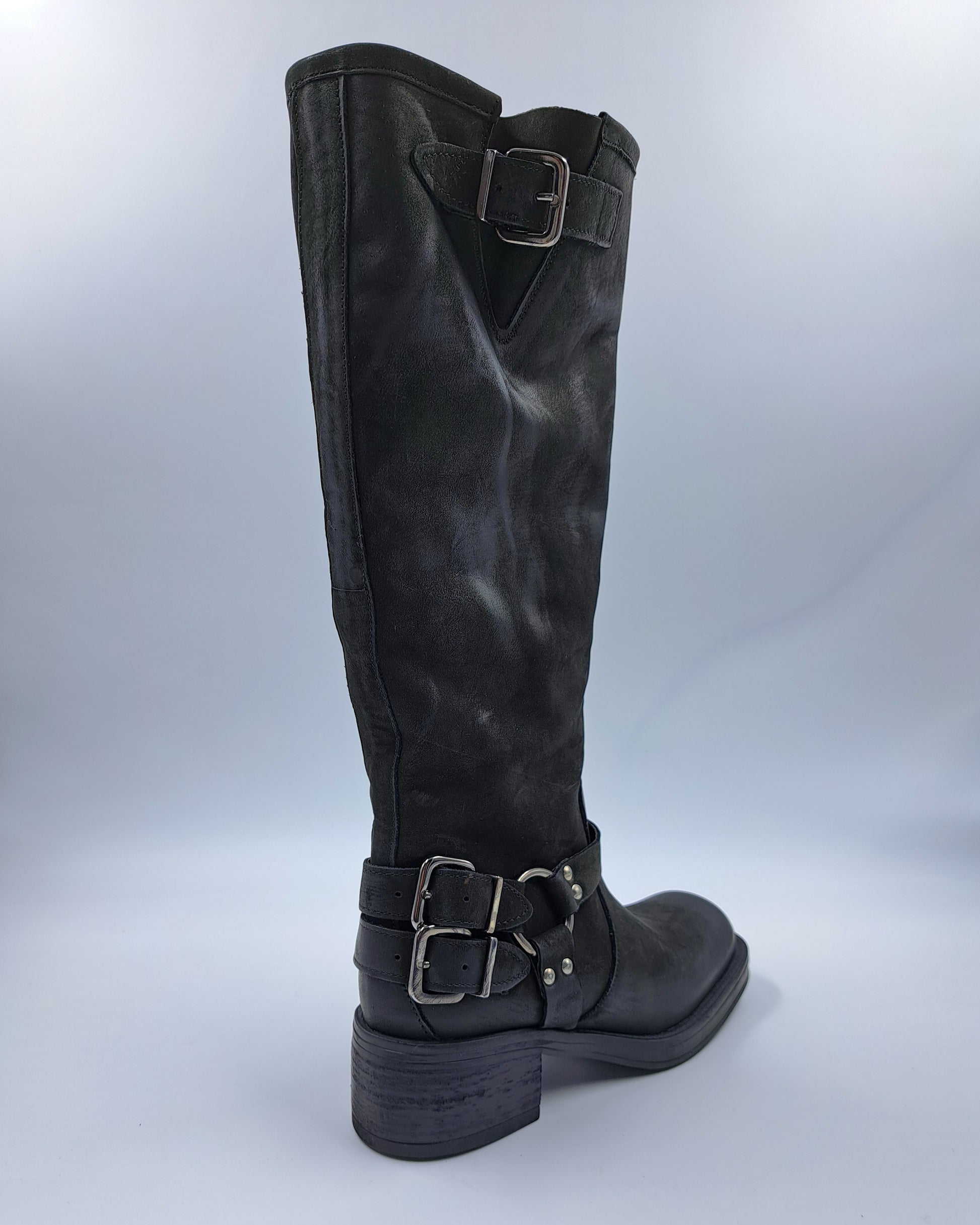 Fibbie Laterali Stivali Bassi Con Fibbie SCARPE Donna Stivali